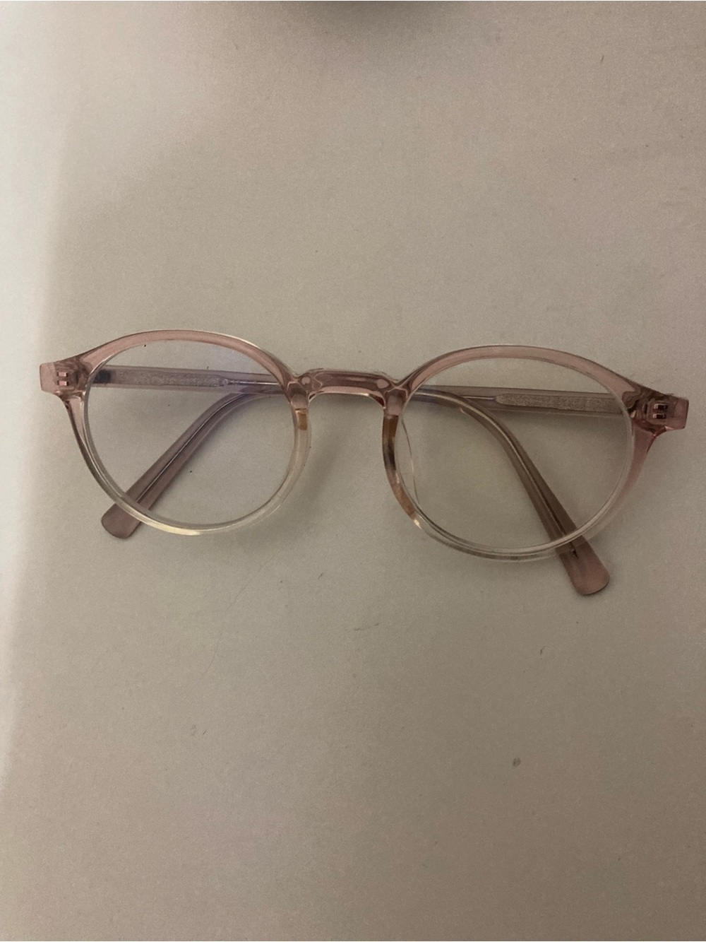 Round Translucent Blush Women's Eyeglasses